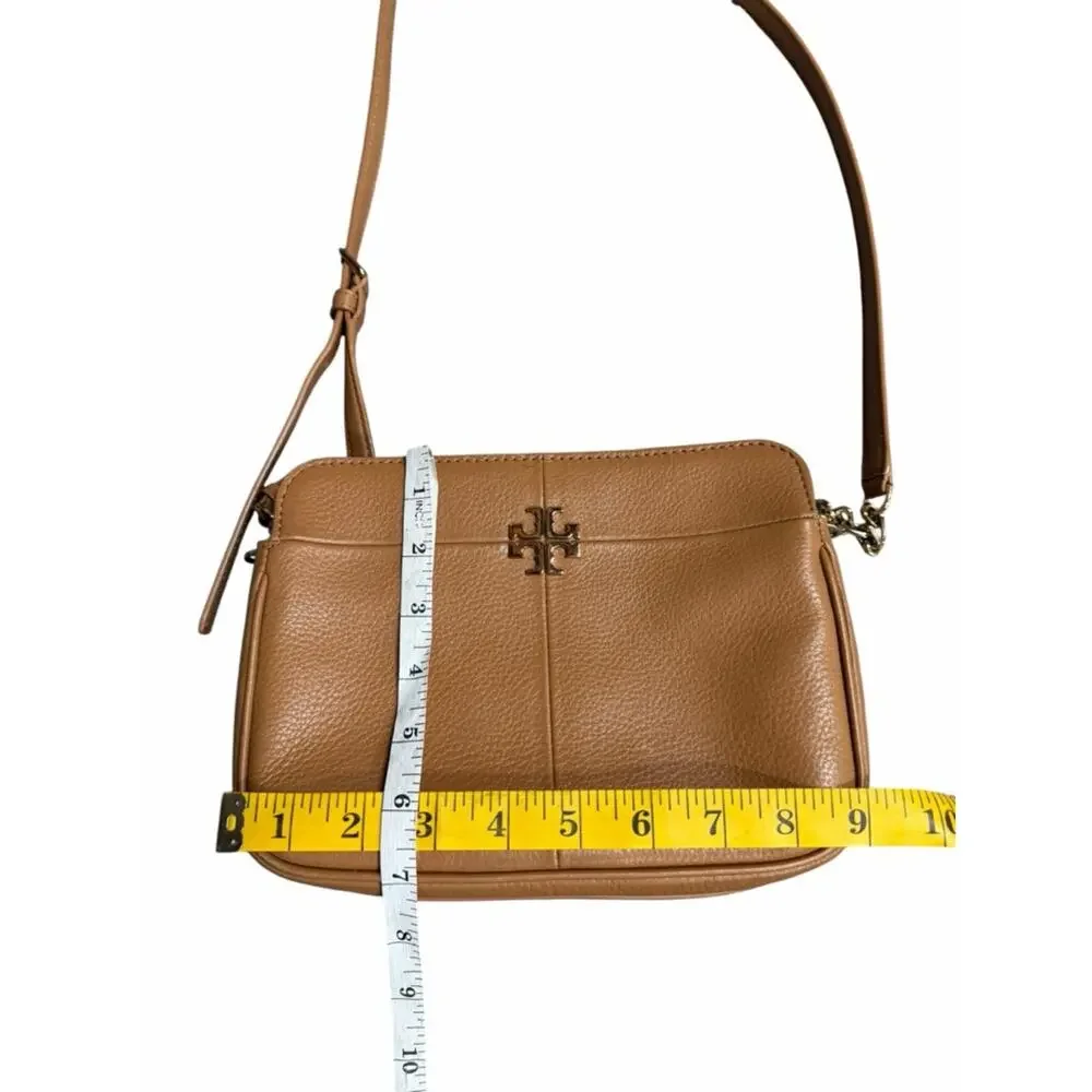 Tory Burch Ivy Crossbody Bag Brown Pebbled Leather